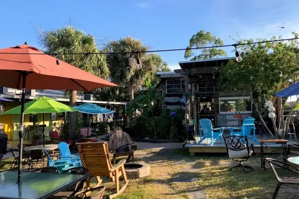 Tiki Bar Behind Low Key Hideaway Cedar Key Florida