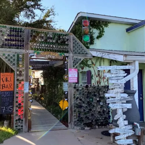 Tiki Bar Behind Low Key Hideaway, Cedar Key Florida